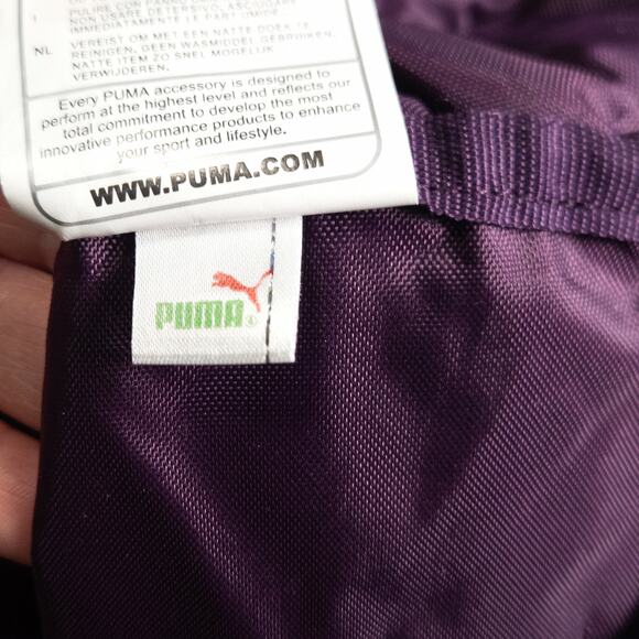 Puma Duffel Bag Nylon Purple Y2K Revival Sporty Travel Medium Size - Picture 10 of 10